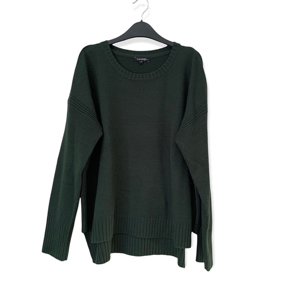 Deep Forest Green Knit Sweater - Picture 1 of 5